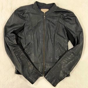 CLOSEOUT! Hinge Black Leather Jacket